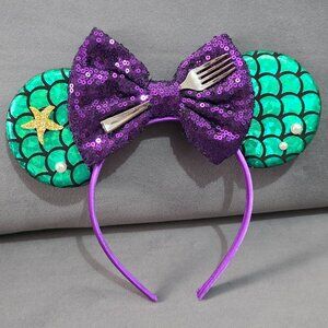 Custom Disney Little Mermaid Ears Headband – Excellent Used Condition